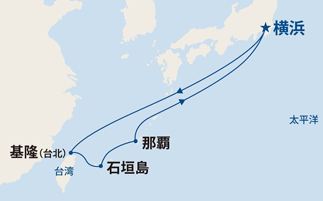 ダイヤモンド・プリンセス航路図