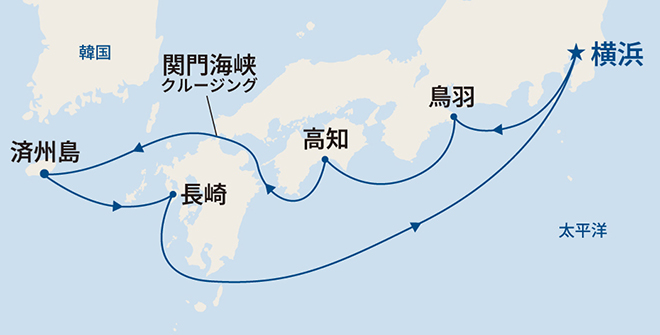 ダイヤモンド・プリンセス航路図
