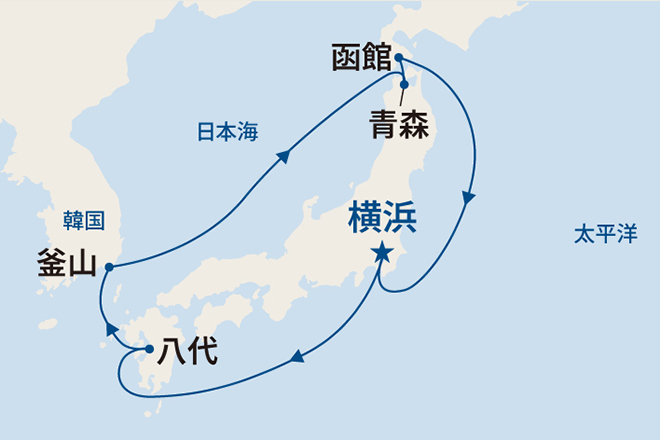 ダイヤモンド・プリンセス航路図