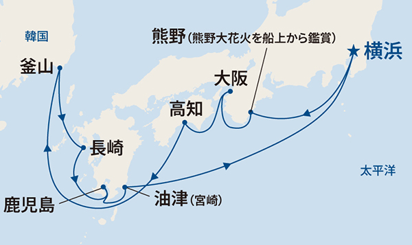 ダイヤモンド・プリンセス航路図
