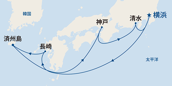ダイヤモンド・プリンセス航路図