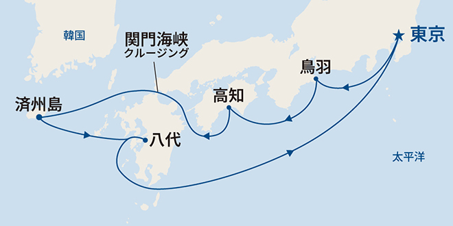 ダイヤモンド・プリンセス航路図