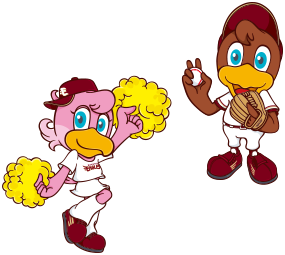 楽天イーグルスマスコット　クラッチとクラッチーナ