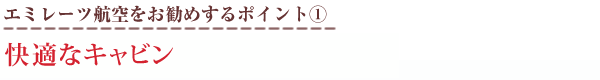 快適なキャビン