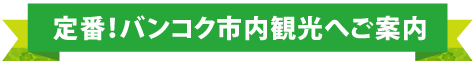 定番！バンコク市内観光へご案内