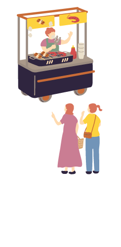 屋台のイラスト