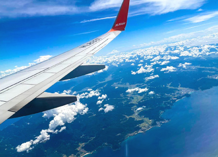 チェジュ航空からの風景
