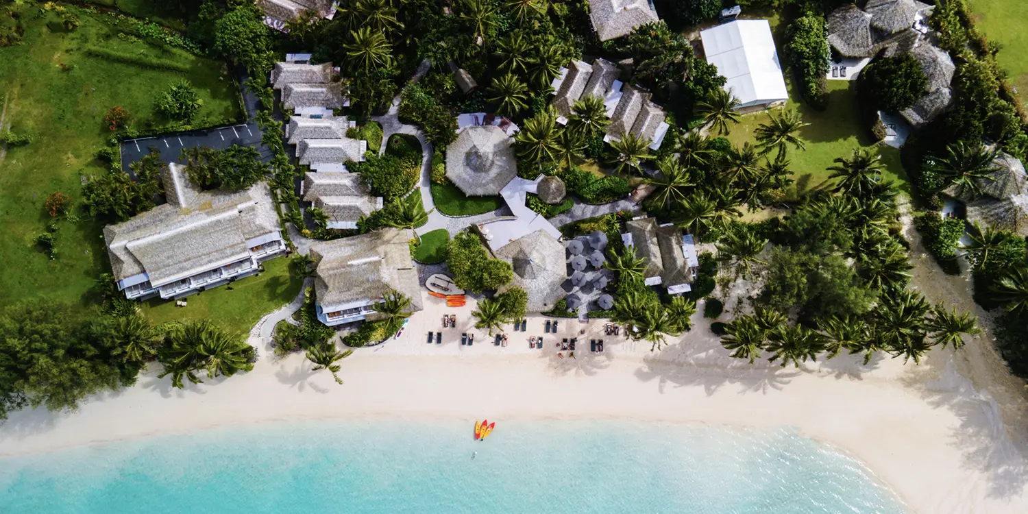 パシフィックリゾート・ラロトンガ　上空からの外観