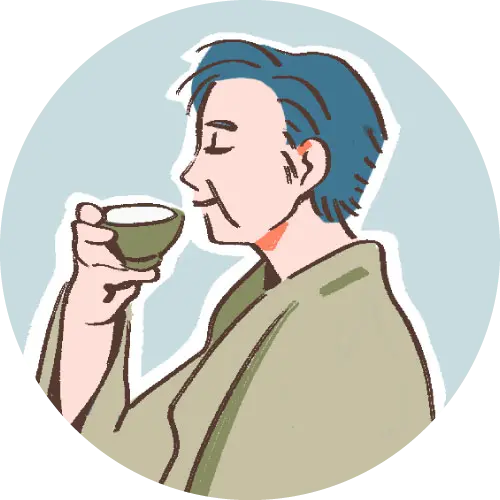 嬉しそうな表情の女性