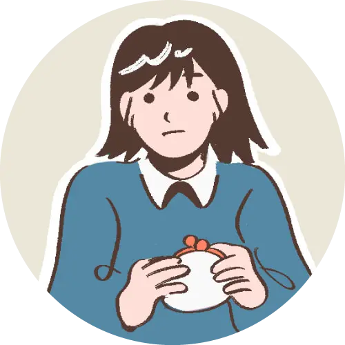 嬉しそうな表情の女性