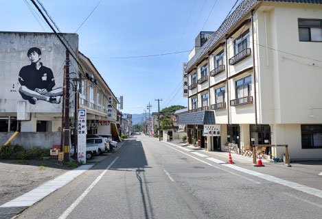 中ノ沢温泉のメインストリート