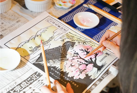 浮世絵絵付け体験