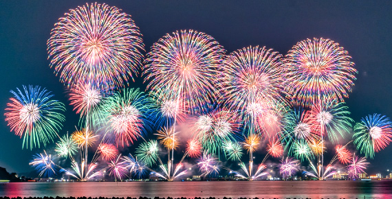松江水郷祭湖上花火大会の写真