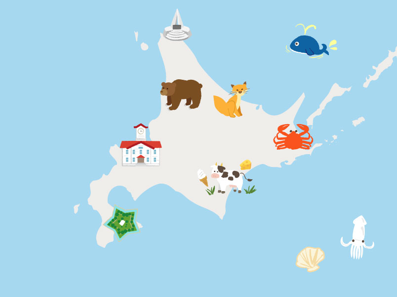北海道の地図