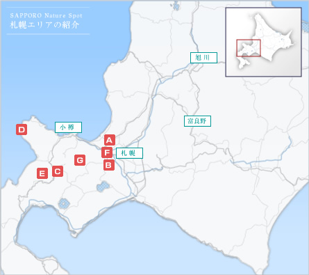 札幌エリアの紹介地図