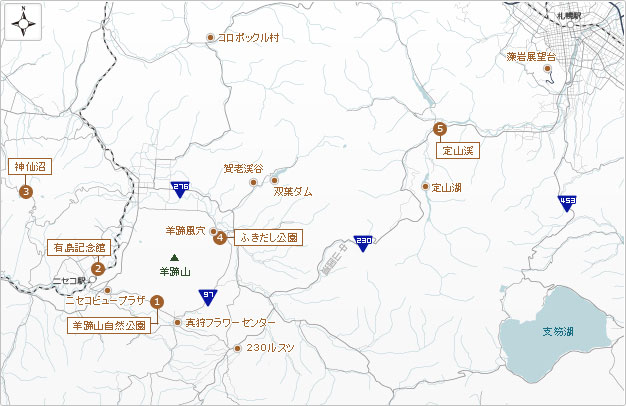 羊蹄山散策コースマップ