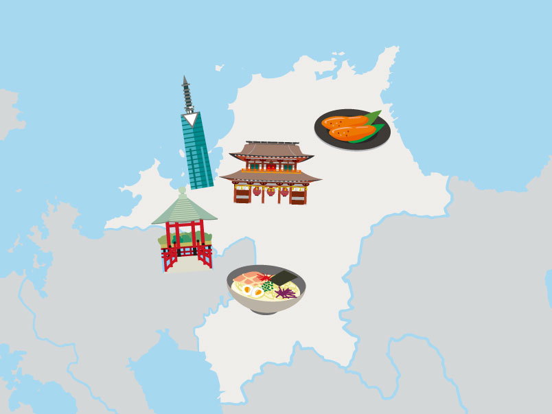 福岡の地図