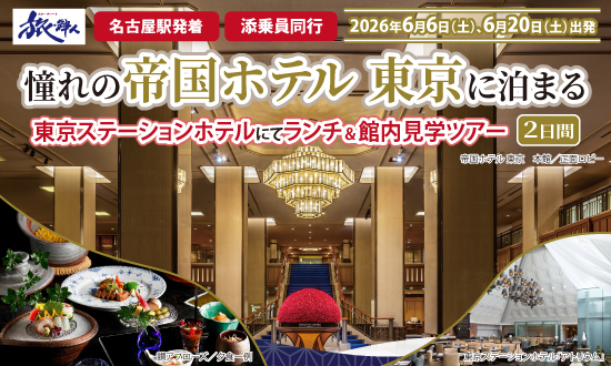 憧れの帝国ホテル 東京に泊まる 東京ステーションホテルにてランチ＆館内見学ツアー ２日間