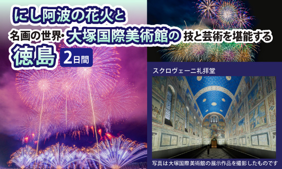 西日本最大級　約20,000発！秋の全国花火師競技大会にし阿波の花火 と一度は行ってみたい大塚国際美術館　2日間