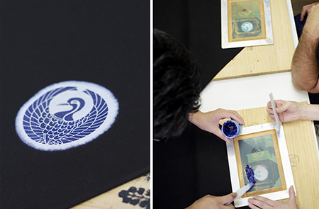 [Premium Tour] A Pattern Residing in Jet Black Beauty - Nagoya Black Montsuki Dyeing Family Crest Silk Printing Experience